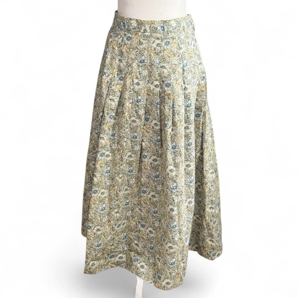 Vintage Laura Ashley Floral Midi Skirt Size 8 Cottagecore